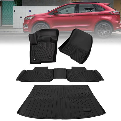 Bethesda Industrial All Weather 3D Floor Mats & Cargo Liner for 15-25 Ford Edge Waterproof TPE Liner