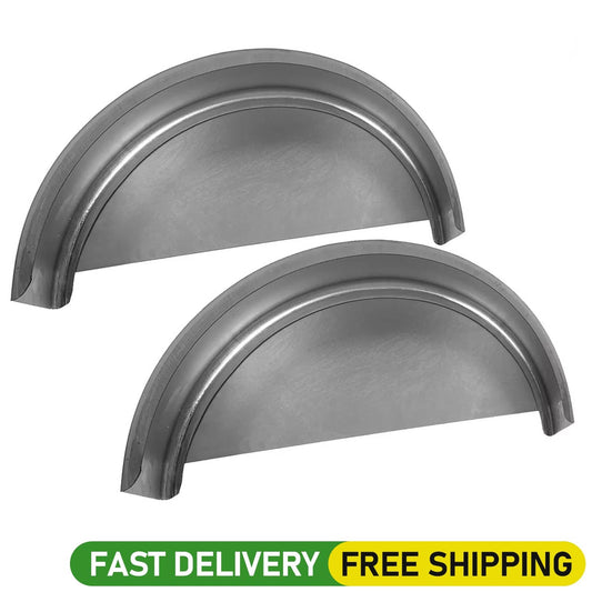 Bethesda Industrial For 14" 15" 16" Wheel Steel Round Single Axle 2 Trailer Fenders with Back Plate