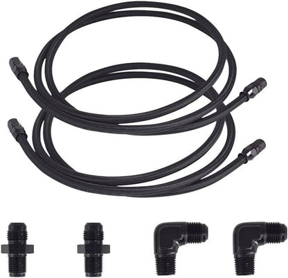 Bethesda Industrial For GM 4L60E 4L65E TH350 TH400 Automatic Transmission Cooler 6AN Hose Line Kit