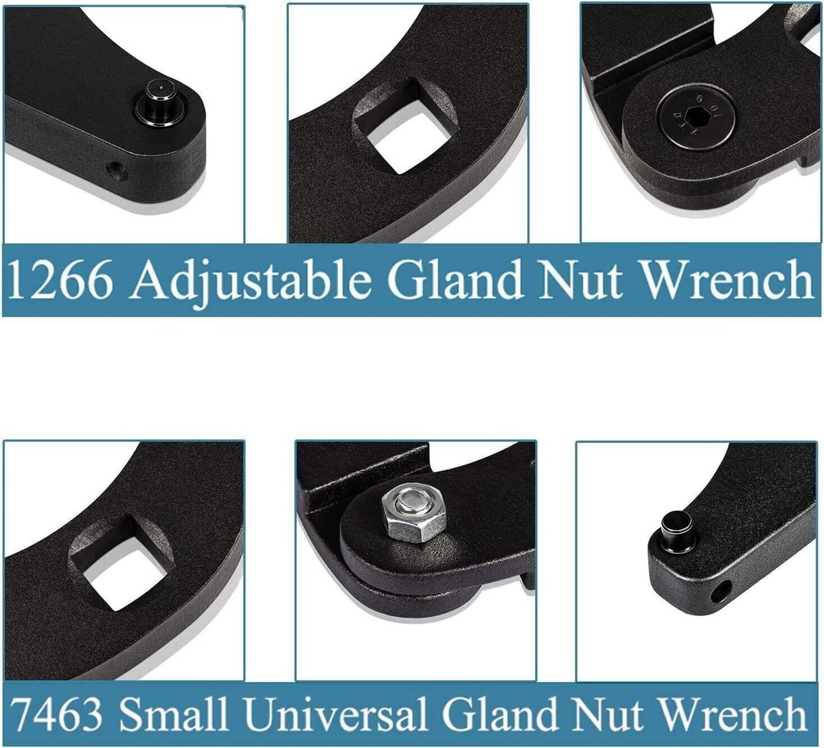Bethesda Industrial For Hydraulic Cylinder Adjustable Gland Nut Wrench 1266 + 7463 Spanner Tool Set