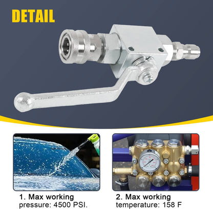 Bethesda Industrial Steel High Pressure Washer Ball Valve Kit, 3/8 Inch Quick Connect 4500 PSI