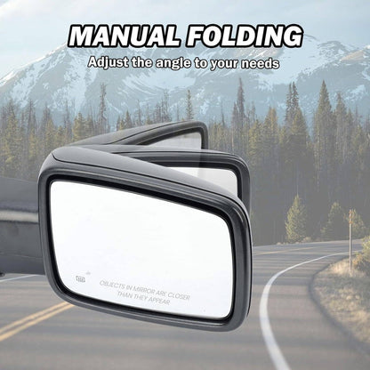 Bethesda Industrial Right/Passenger Side For 2013-2019 Ram 1500 Manual Fold+Heated+LED Signal Mirror