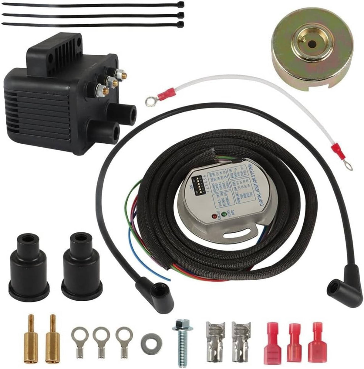 Bethesda Industrial Single Fire Programmable Ignition Kit For 1970-03 Harley-Davidson Big Twin Evo
