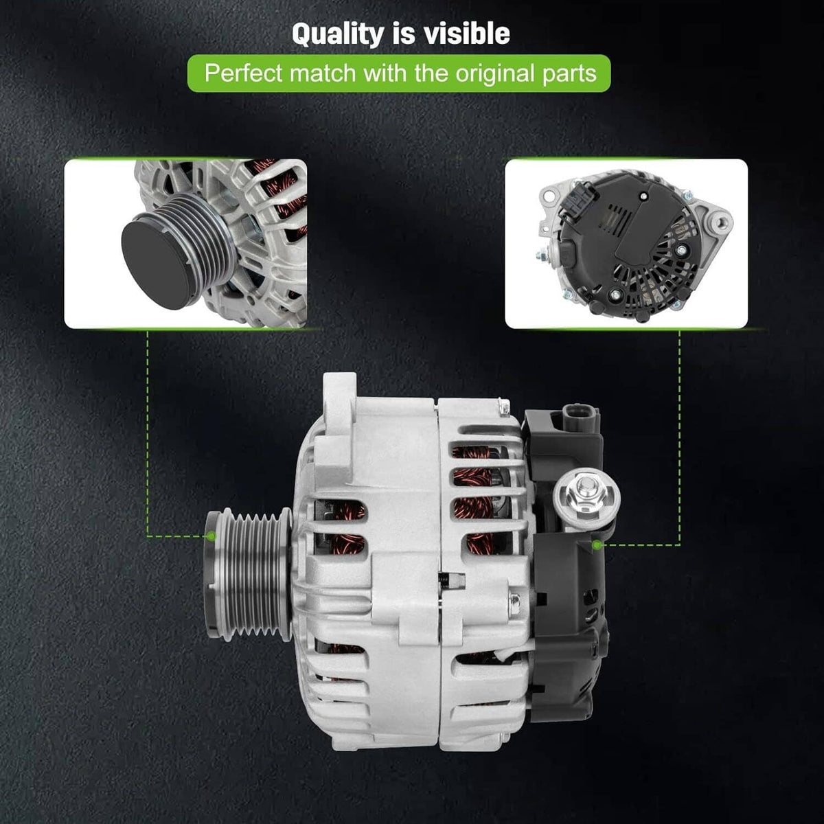 Bethesda Industrial Alternator for 2007 2008 2009 Nissan Altima Sentra 2.5L 23100-JA02A 11258