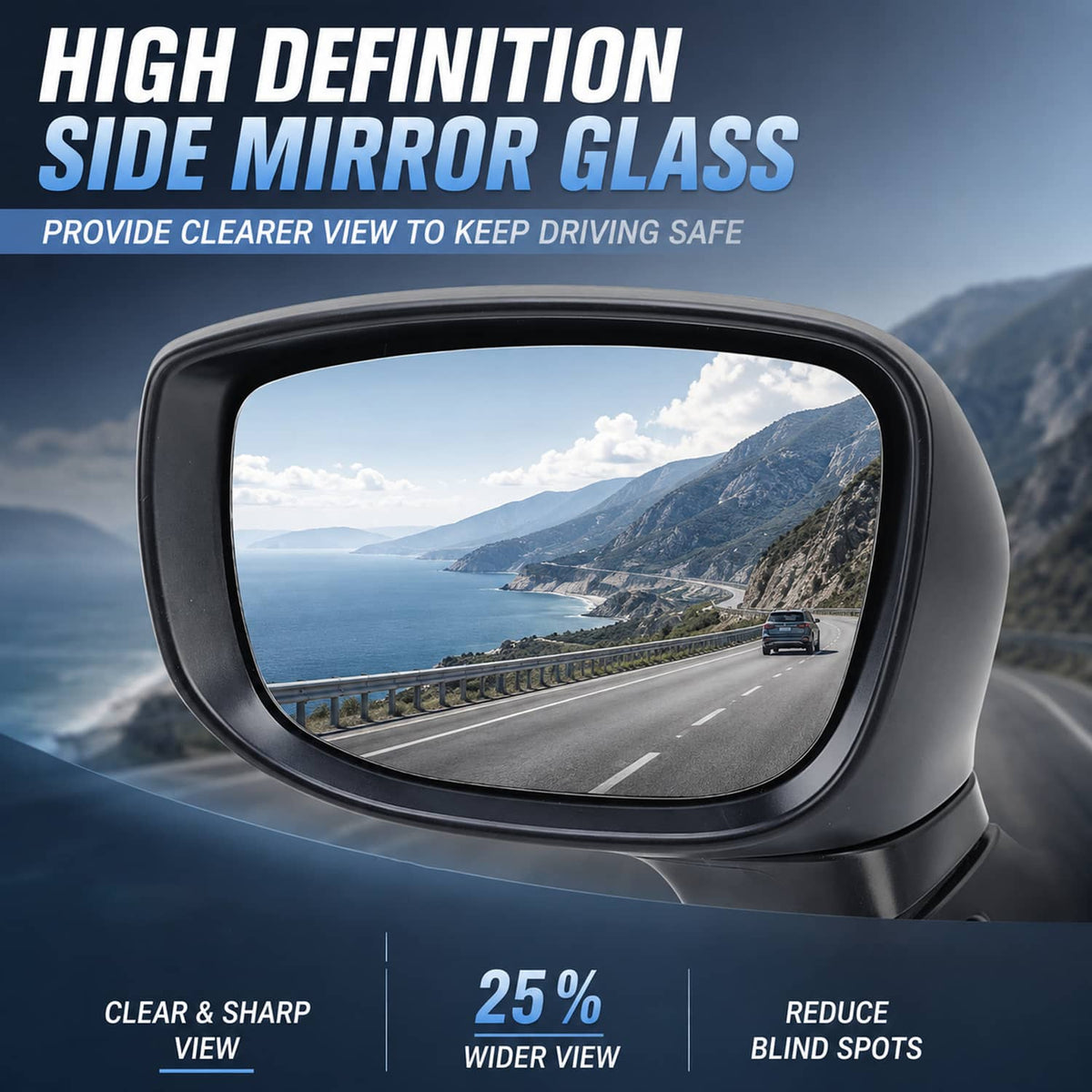 Bethesda Industrial Left Driver Side Mirror for 2017-24 Mazda CX-5 With BSM Power Turn Signal Light