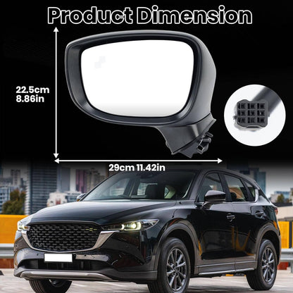 Bethesda Industrial Left Driver Side Mirror for 2017-2024 Mazda CX-5 w/BSM Power Turn Signal Light