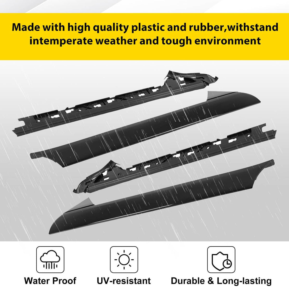 Bethesda Industrial 2 Pairs Left Right Side Windshield A-Pillar Molding Trim for 11-19 Ford Explorer