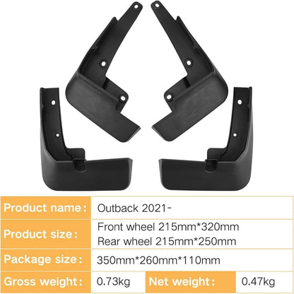 Bethesda Industrial Front & Rear Mud Flaps Mudguards Splash Guard Set for 2021-2024 Subaru Outback