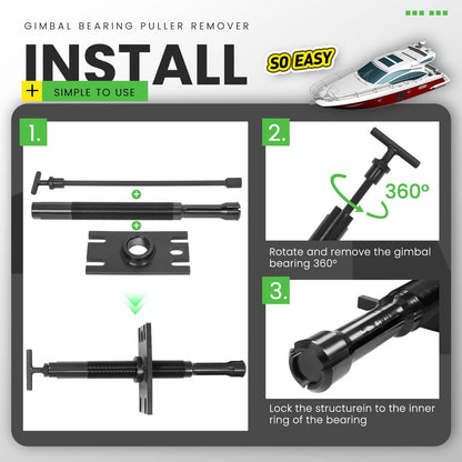 Bethesda Industrial BLK Gimbal Bearing Puller + Alignment Tool For Mercruiser Alpha Bravo MR OMC
