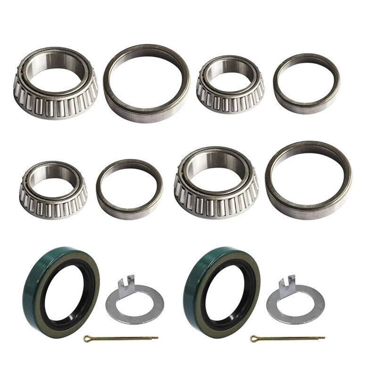 Bethesda Industrial Set of 2 Trailer Bearing Kit Seals L44649/L44610, L68149/L68111 For 3500# Axle
