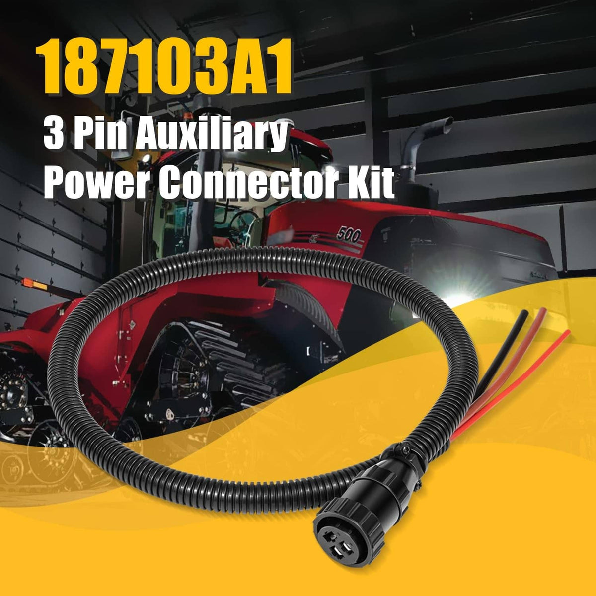 Bethesda Industrial 2Pcs 3 Pin Auxiliary Power Connector Kit 187103A1 Replace 86511459 RE37651 AP459