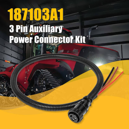 Bethesda Industrial 2Pcs 3 Pin Auxiliary Power Connector Kit 187103A1 Replace 86511459 RE37651 AP459
