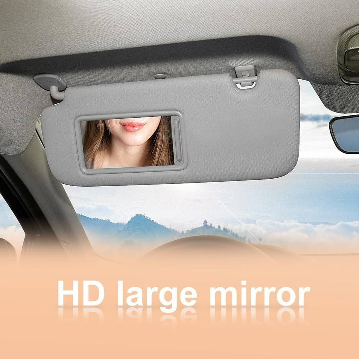 Bethesda Industrial Left and Right Gray Sun Visor Pair With Cover Trims for Toyota Venza 2009-2016