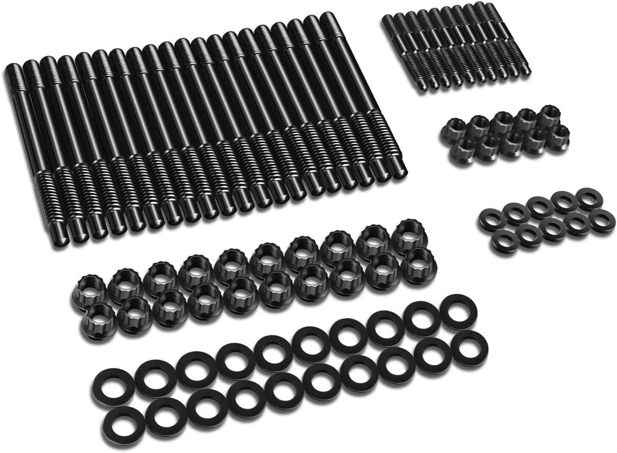 Bethesda Industrial Head Studs Bolts Kit Black For 2004-2020 Chevy GM 4.8L 5.3L 5.7L 6.0L 6.2L 7.0L