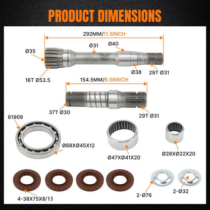 Bethesda Industrial Front Right Axle Intermediate Shaft Inner Shaft Kit For 2012-2022 Ram 1500 Dodge
