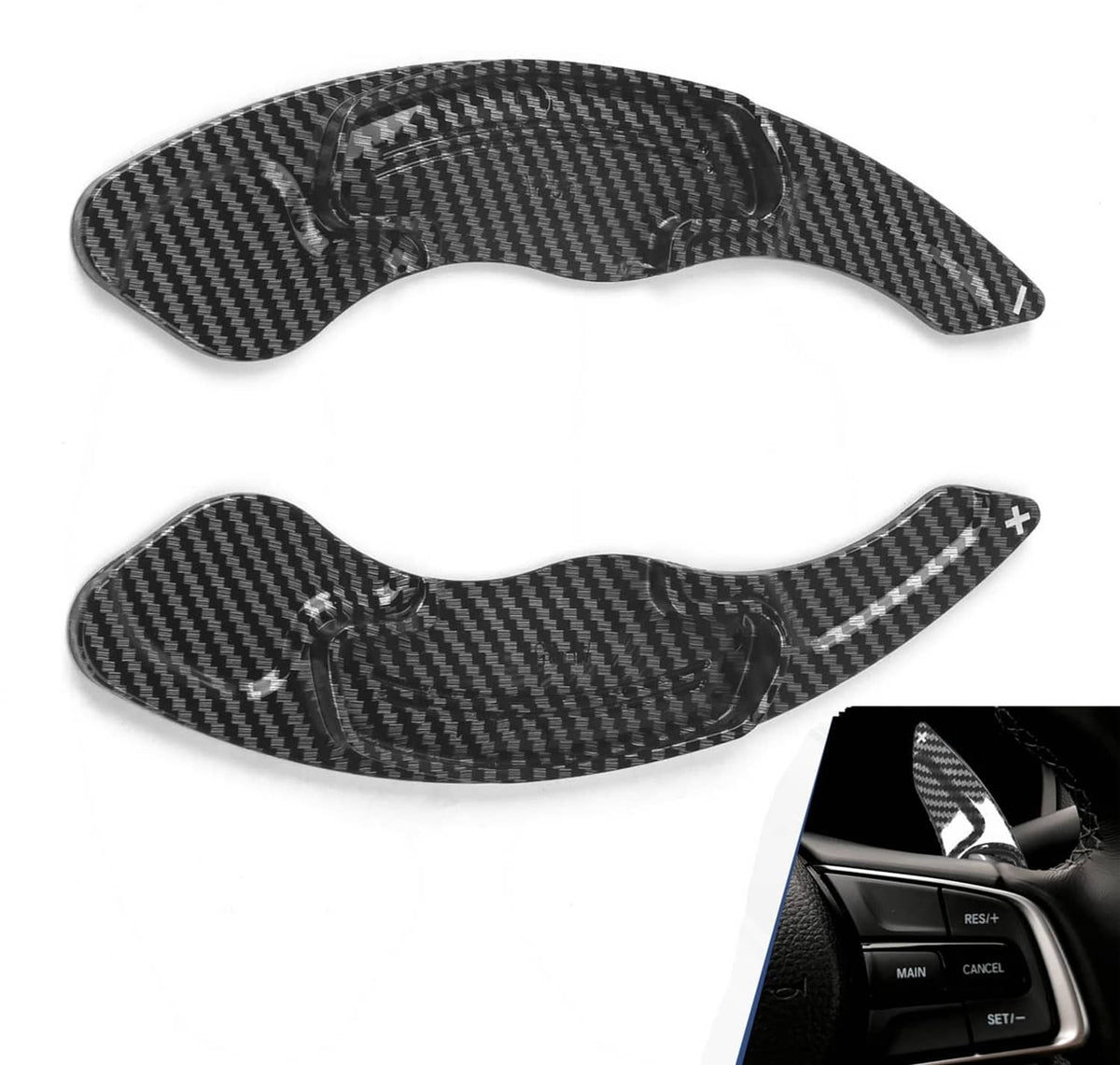 Bethesda Industrial Carbon Fiber Pattern Steering Wheel Paddle Shift For Honda Accord Civic CR-V