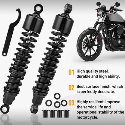 Bethesda Industrial 15" Adjustable Rear Shocks Absorbers For Harley Road King Electra Street Glide