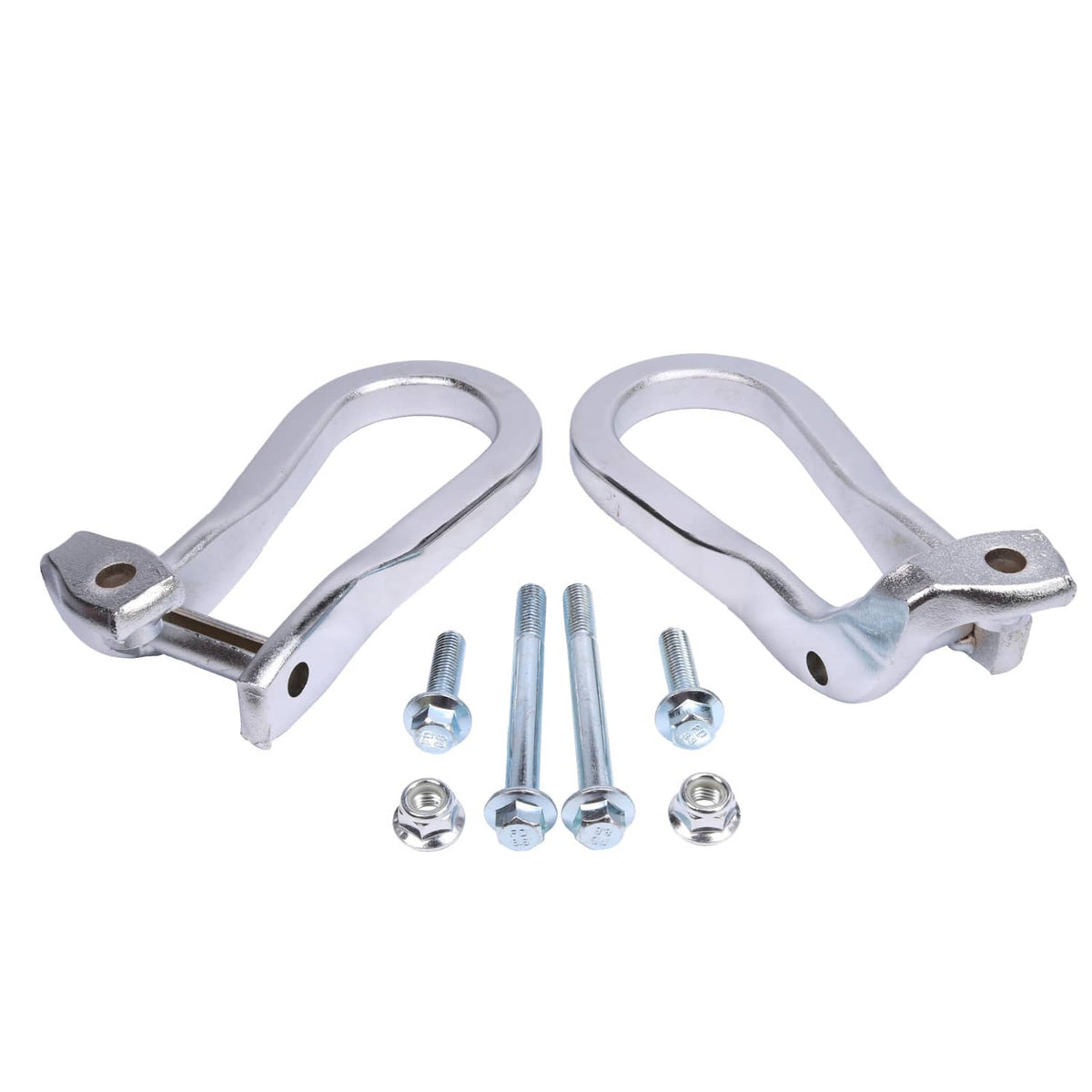 Bethesda Industrial Pair Chrome Tow Hooks Kit 84072464 For 2015-2019 Silverado Sierra 2500HD& 3500HD