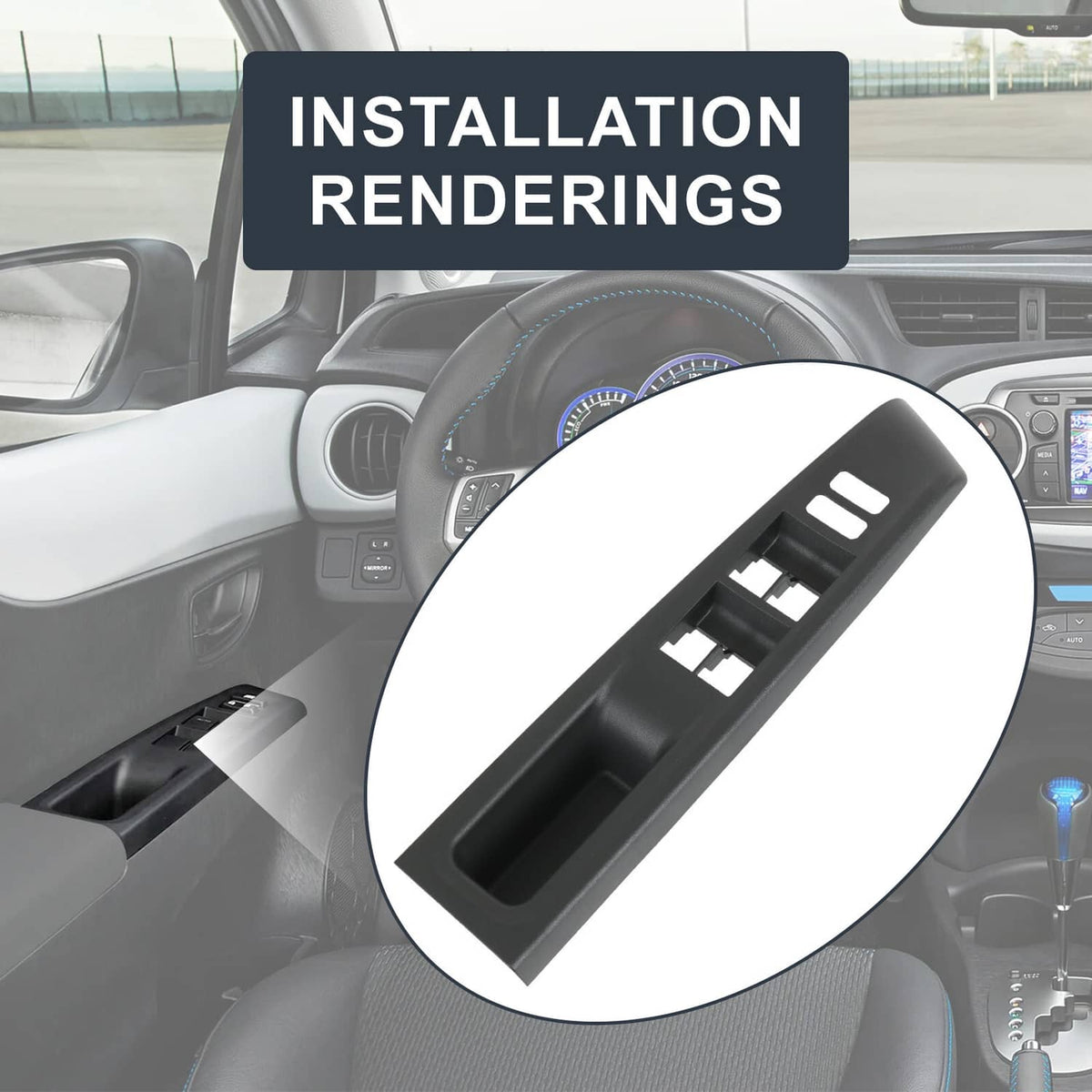 Bethesda Industrial Left Driver Door Window Switch Bezel Trim Panel Cover For Toyota Yaris 2012-2014
