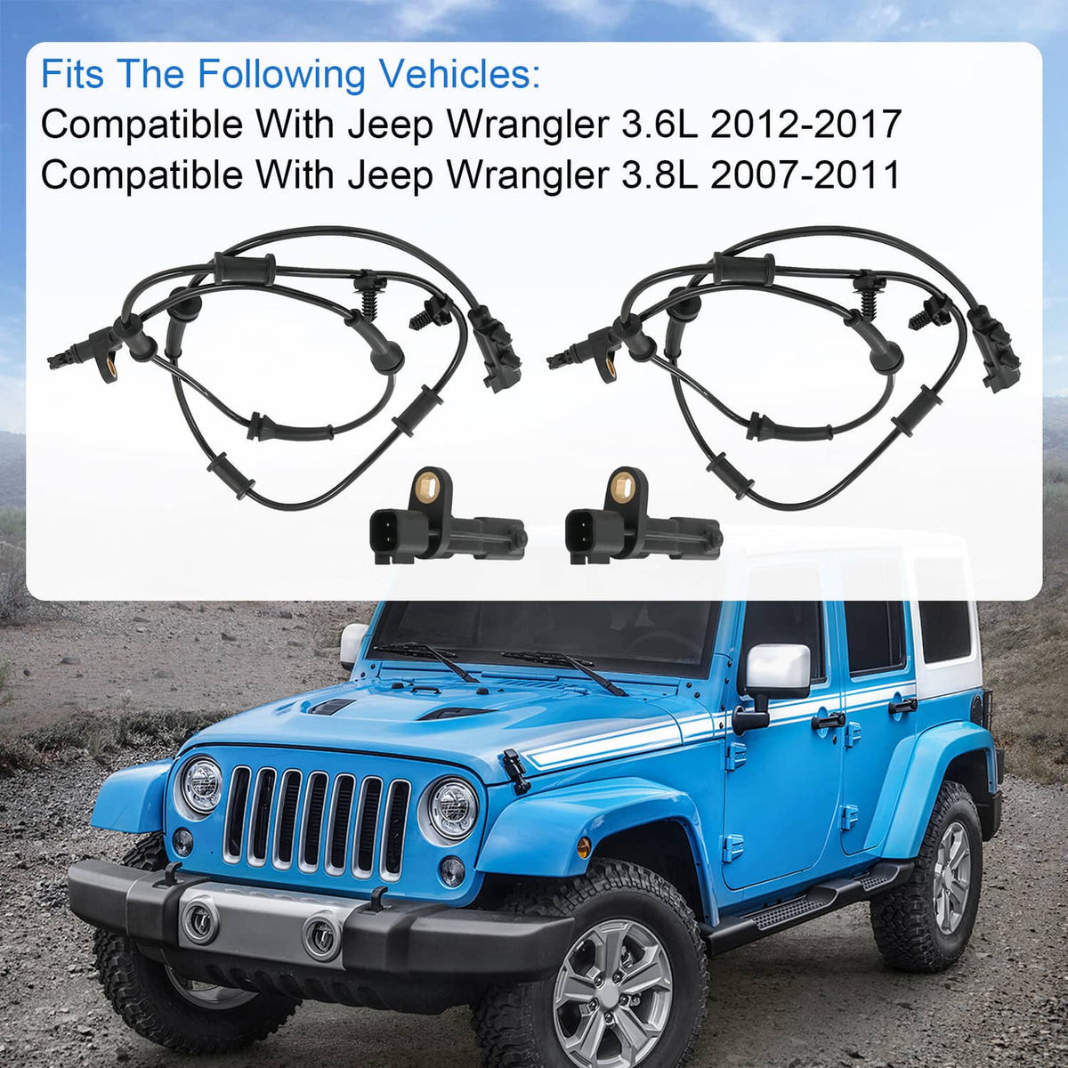 Bethesda Industrial ABS Wheel Speed Sensor Set For Dodge Nitro 2007 2010 2011 3.7L 4.0L Front Rear