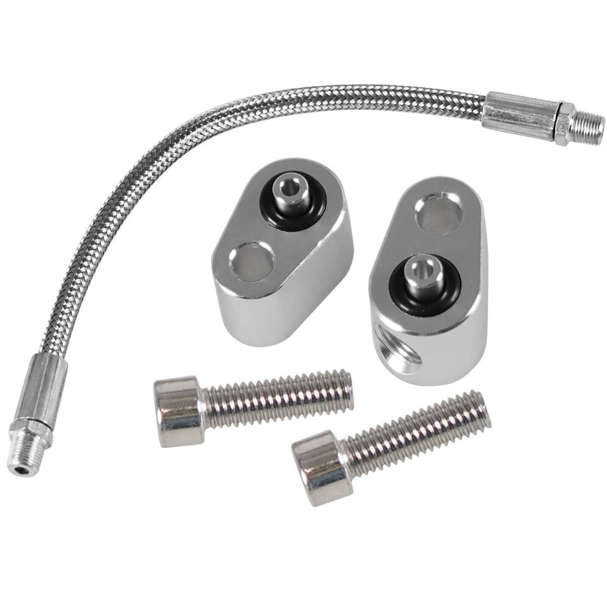Bethesda Industrial For LS LS1 Throttle Body Bypass Coolant Steam Port Crossover Hose Braided Kit