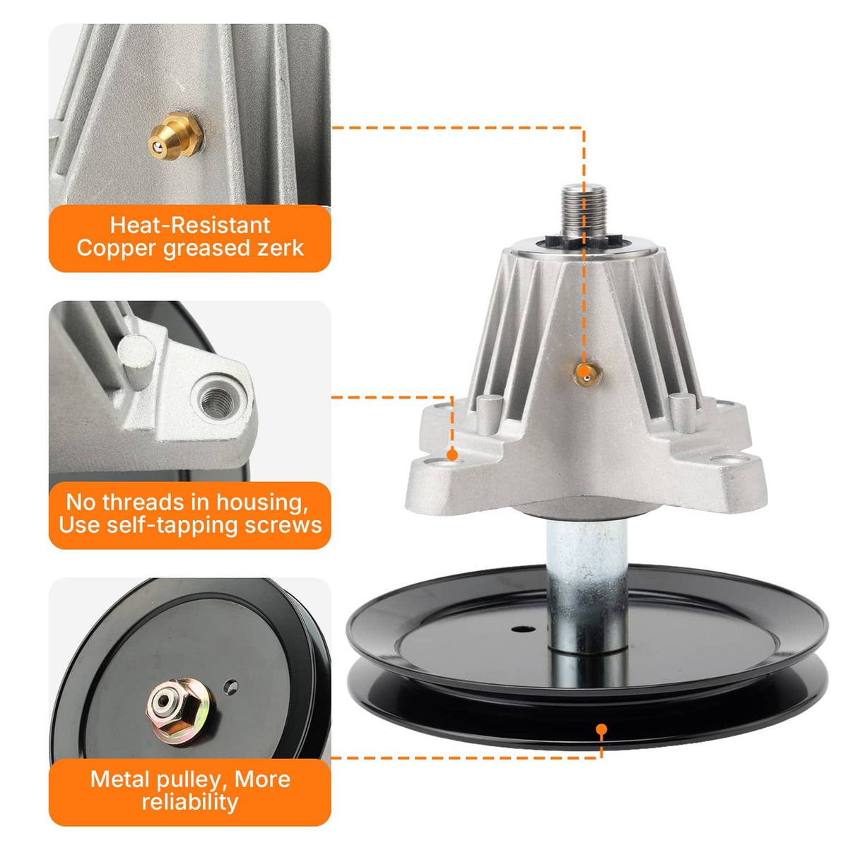 Bethesda Industrial Deck Spindle Assembly for MTD Craftsman 918-06989 T1500 T1600 CLT46CVT 618-06989