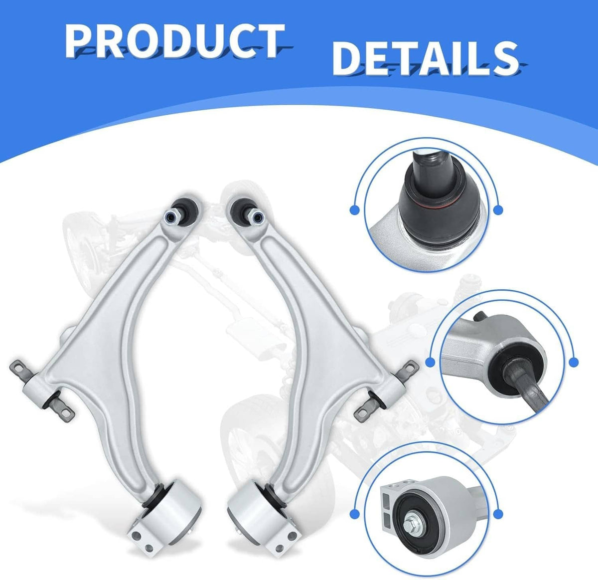 Bethesda Industrial 8Pcs Control Arm Ball Joint Tie Rod Sway Bar Link L&R for 2010-2016 Cadillac SRX
