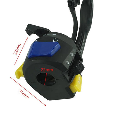 Bethesda Industrial 7/8" Motorcycle Handlebar Electrical  Control Switch for Horn Turn Signal Start