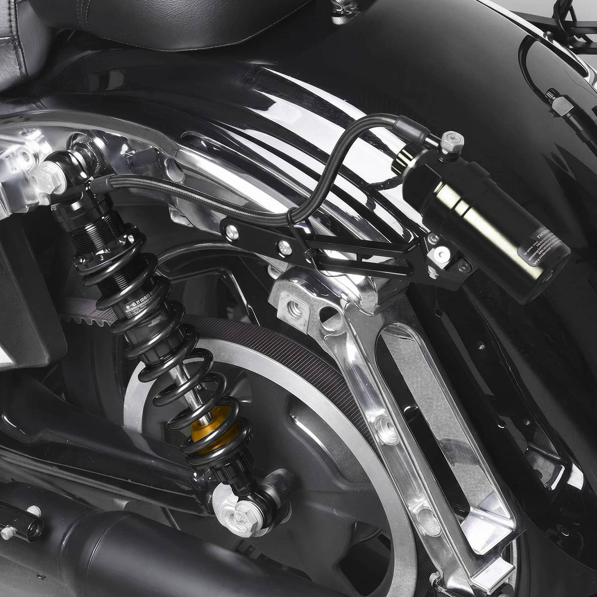 Bethesda Industrial Upgraded Remote Reservoir Rear Suspension Shocks Set For Harley Road Glide King