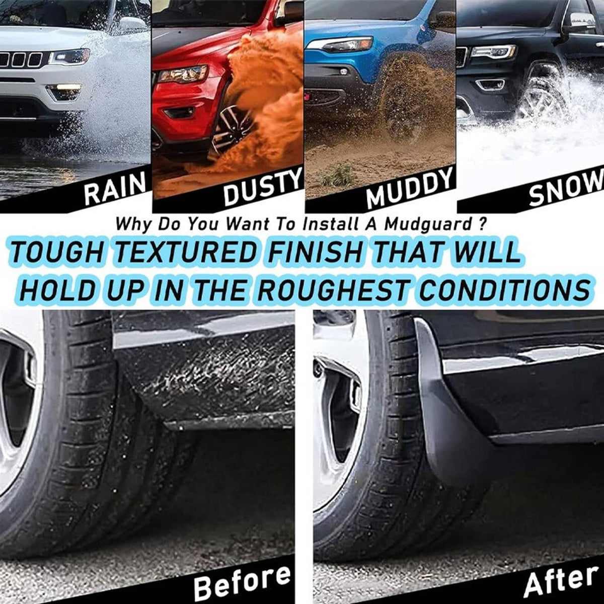 Bethesda Industrial New Mud Flaps Splash Guards Mudguards Front & Rear For 2016-2021 Hyundai Tucson
