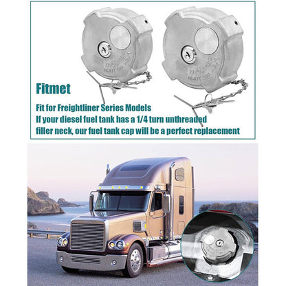 Bethesda Industrial 2x Locking Diesel Fuel Cap 0337017002 for 1996-18 Freightliner Cascadia Columbia