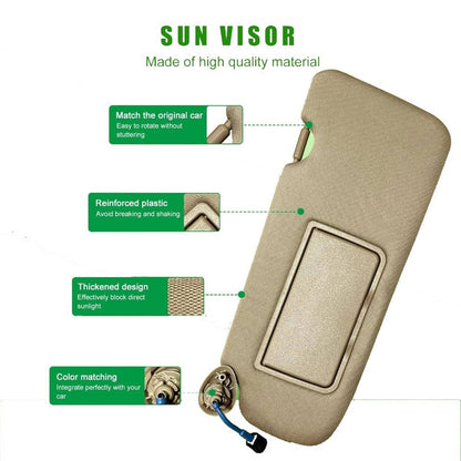 Bethesda Industrial Left Driver Side Sun Visor Beige w/Mirror & Light For 2017-2022 Honda CR-V CRV
