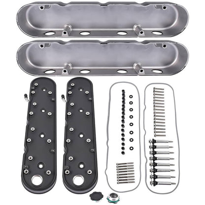Bethesda Industrial 4Pcs Black Valve Covers & Coil Mounts w/Covers for Chevy LS LS1 LS2 LS3 LS6 LS7