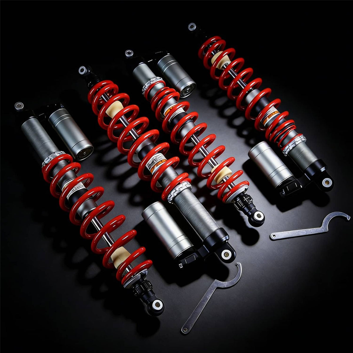 Bethesda Industrial 4X Front + Rear Air Shocks Absorbers Set For 2009-2014 Polaris RZR 800 S UTV