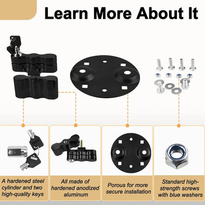 Bethesda Industrial Black For ROTOPAX Standard Pack Mount Lock RX-LOX-PM RX-PM LOX-PM