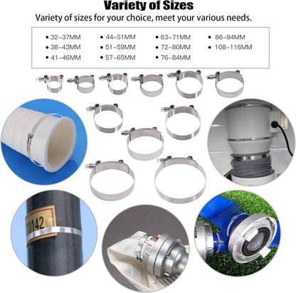 Bethesda Industrial 2pcs 2" Inch T-bolt Clamp Silicone Stainless Steel Hose Turbo Intake Intercooler