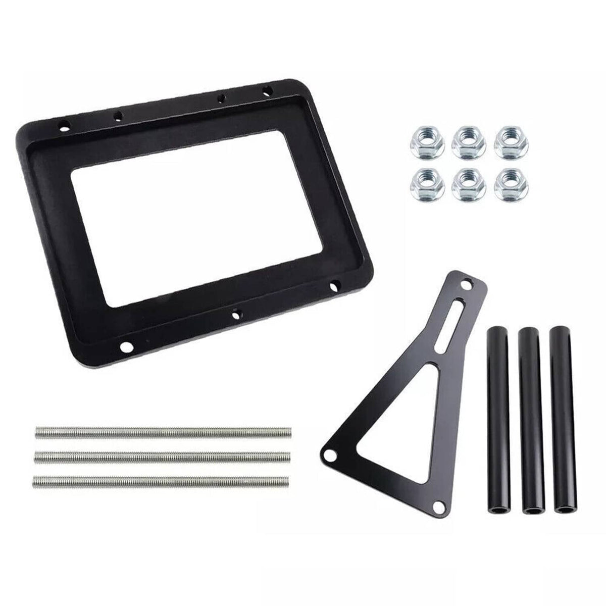 Bethesda Industrial Aluminum Billet Battery Tray Hold Down Trunk Relocation Box Racing Mount Black
