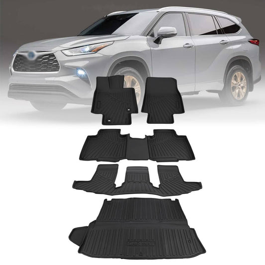 Bethesda Industrial For Toyota Highlander 2020-2025 Cargo Mats Floor Mats Backrest Mat Trunk Liners