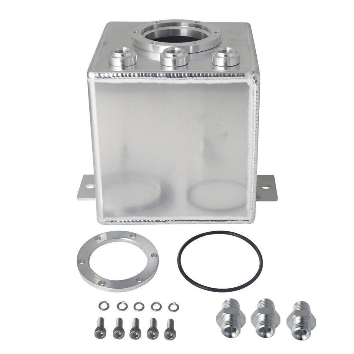 Bethesda Industrial 2L Aluminum High Flow Swirl Fuel Surge Pot Tank AN6 For 044 External Fuel Pump