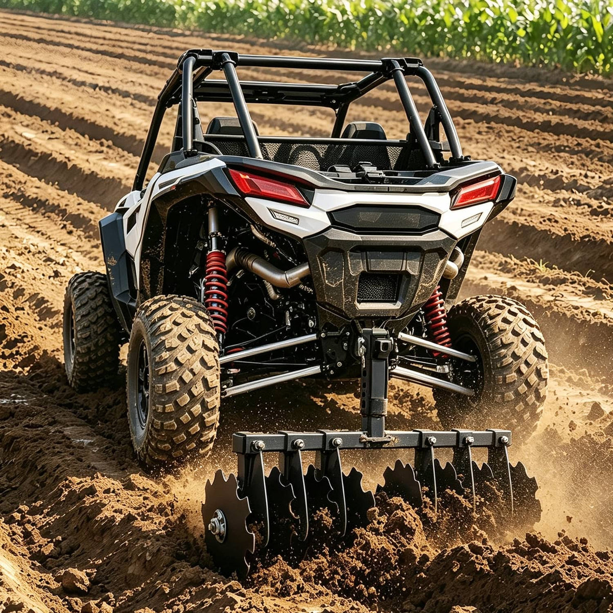 Bethesda Industrial 34" Disc Plow Harrow w/ 2-inch Receiver Hitch 8-blade disc For Tractor ATV UTV