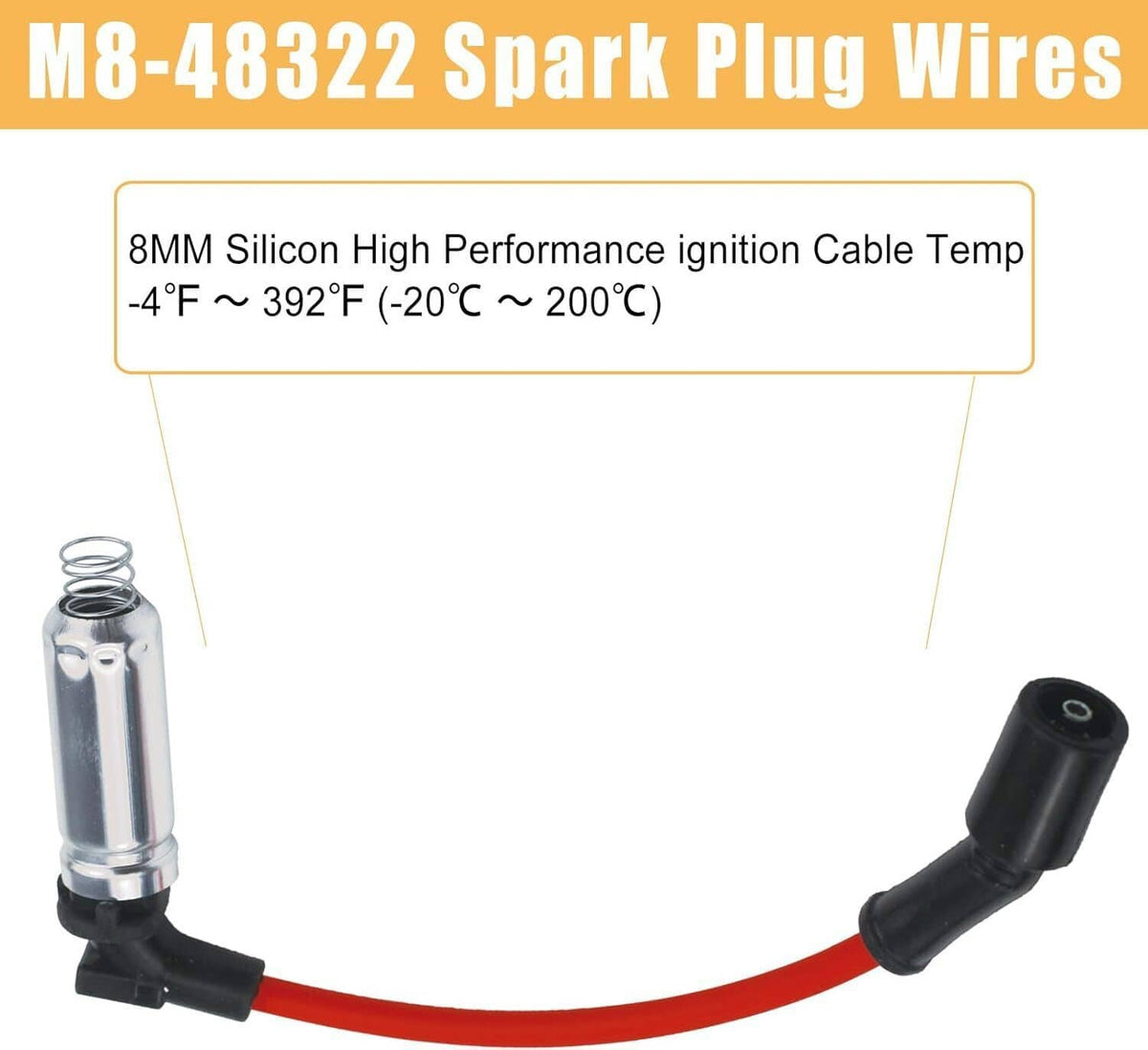Bethesda Industrial 8mm Wireset & 8 Spark Plug 41-962 for Chevy Silverado 1500 GMC Sierra V8