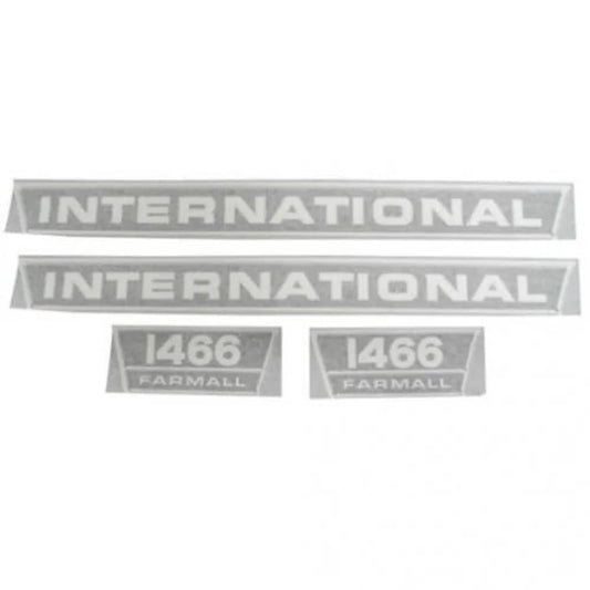 Bethesda Industrial Farmall Decal Set 1466 Black and Chrome Hood & Model Vinyl fits International