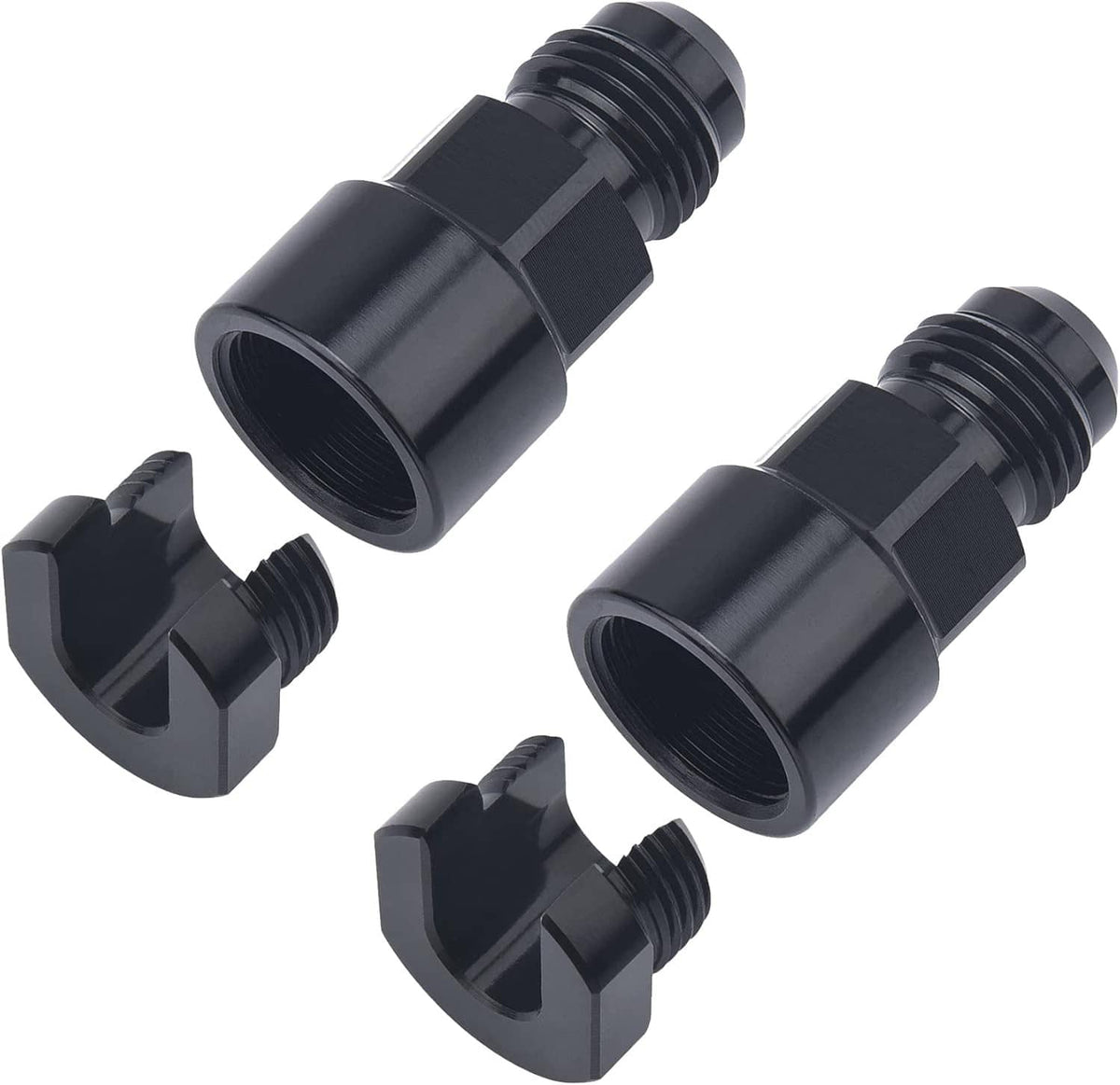 Bethesda Industrial 2Pcs 6AN Fuel Adapter Fit For To 3/8 & 5/16 GM Quick Connect W/Thread EFI Female