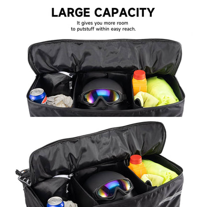 Bethesda Industrial Removable Large ATV Rear Seat Bag Storage Bags Frame Rack Bag w/Cushion Black
