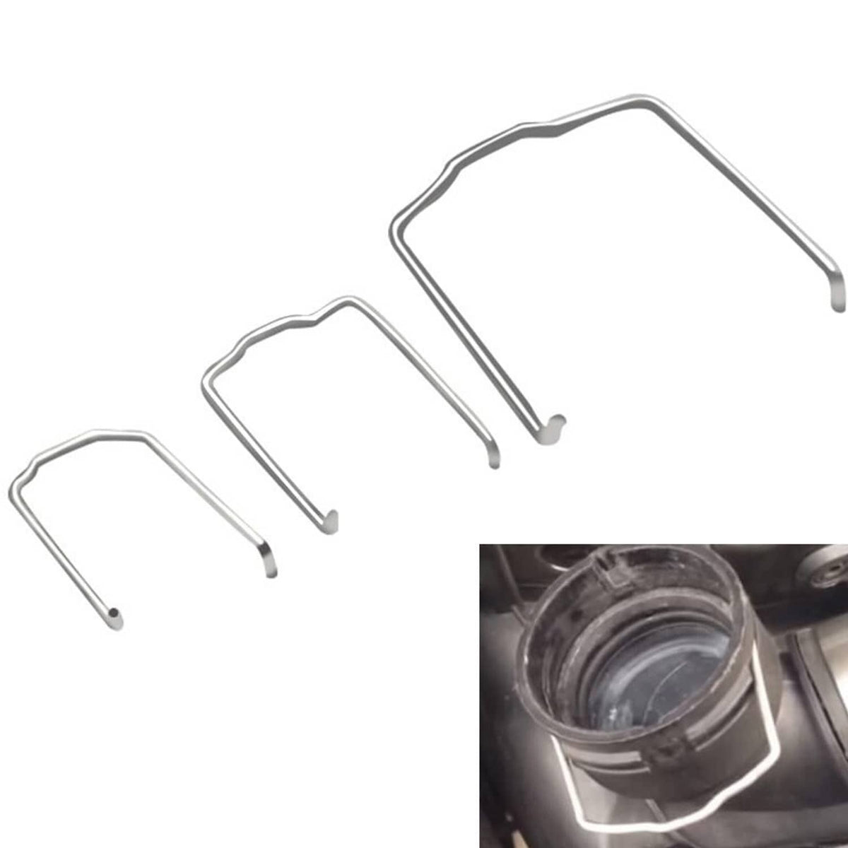 Bethesda Industrial Radiator Hose Retaining Spring Clip Clamp 0.87in 1.07in 1.83in U” shape For BMW