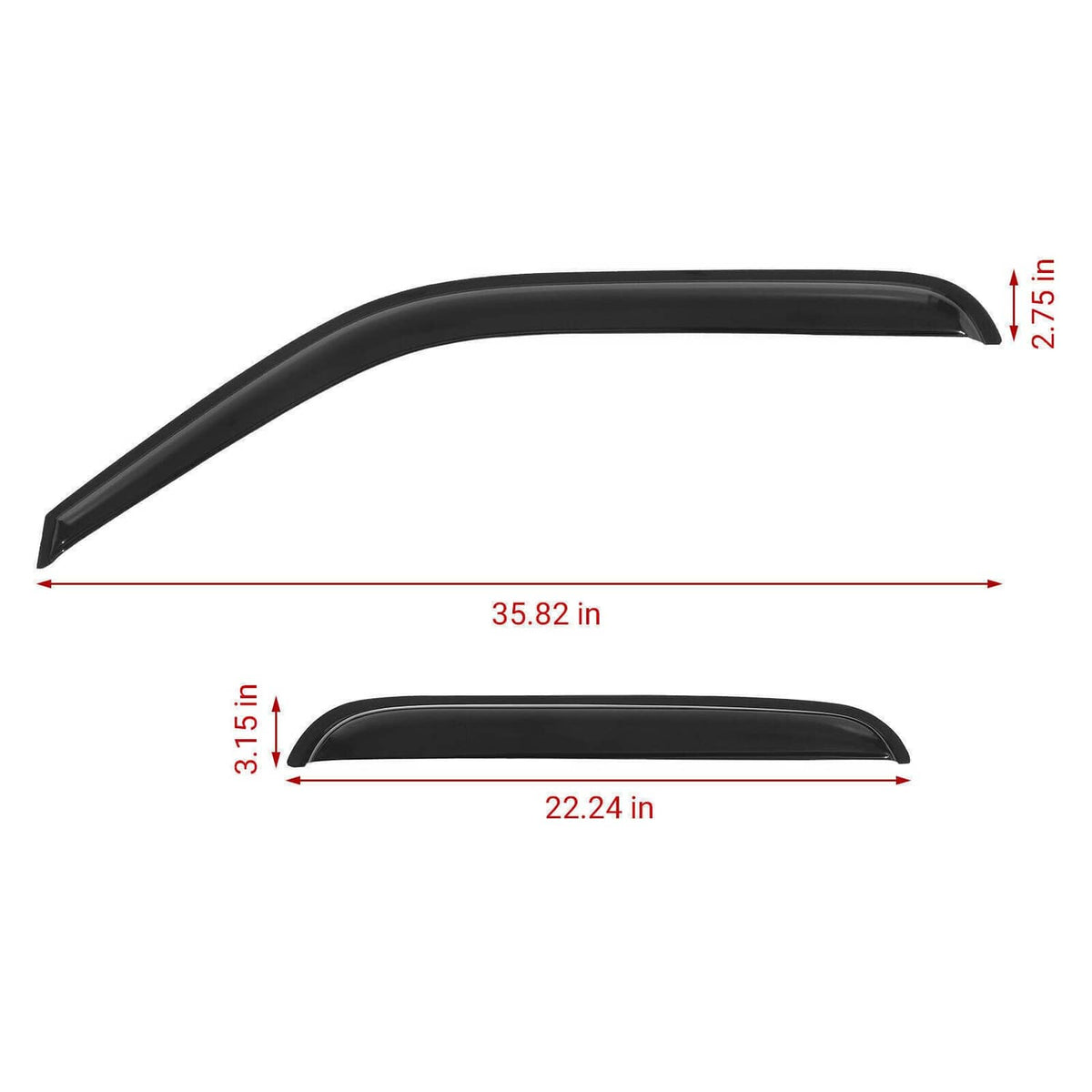 Bethesda Industrial Window Visors Rain Sun Guard for 99-06 Chevy Silverado GMC Sierra Extended Cab