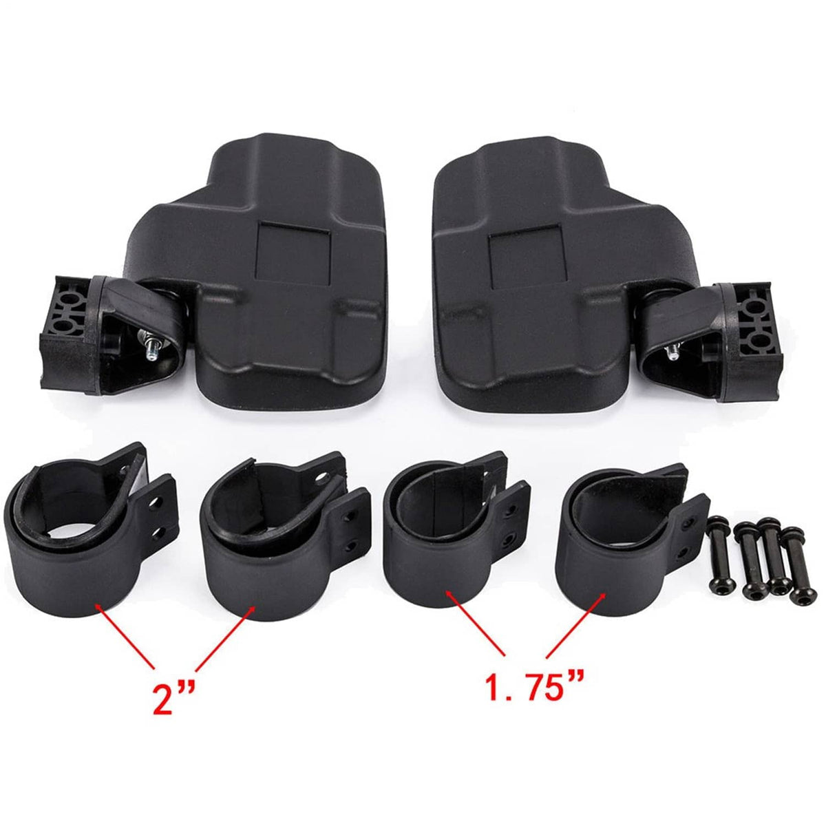 Bethesda Industrial 1.75" 2" Roll Bars UTV Side View Rear Mirrors Set For Honda Pioneer 1000 700 500