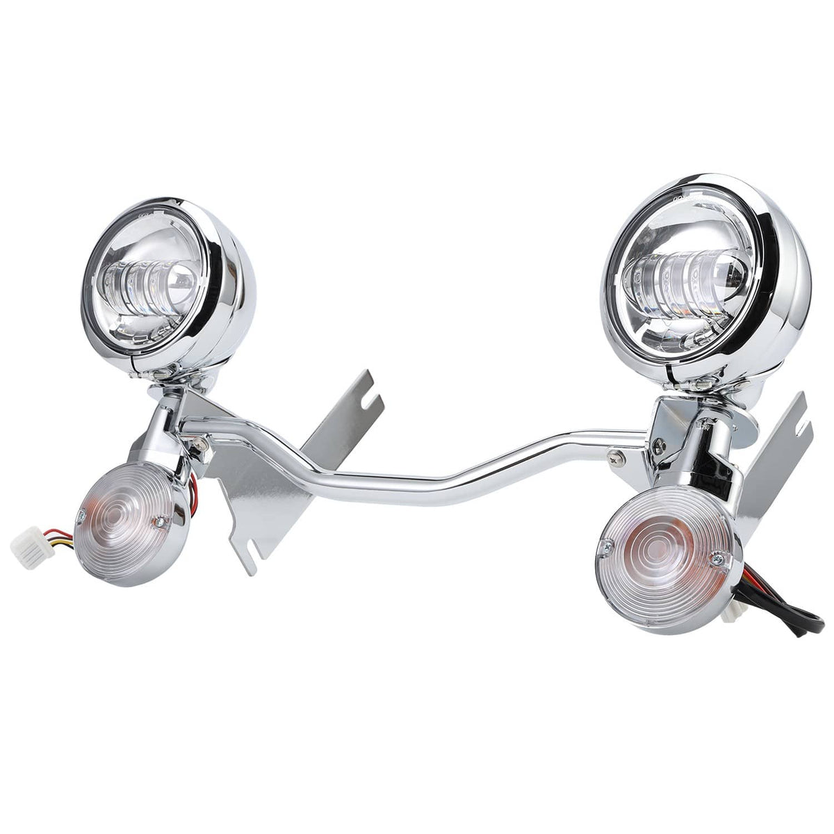 Bethesda Industrial LED Passing Fog Spot Light Turn Signal Lamp Bar Fit For Harley Road King 94-13