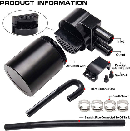 Bethesda Industrial Reservior Oil Catch Can Tank For BMW N54 335i 135i E90 E92 E82 2006-2010 Black