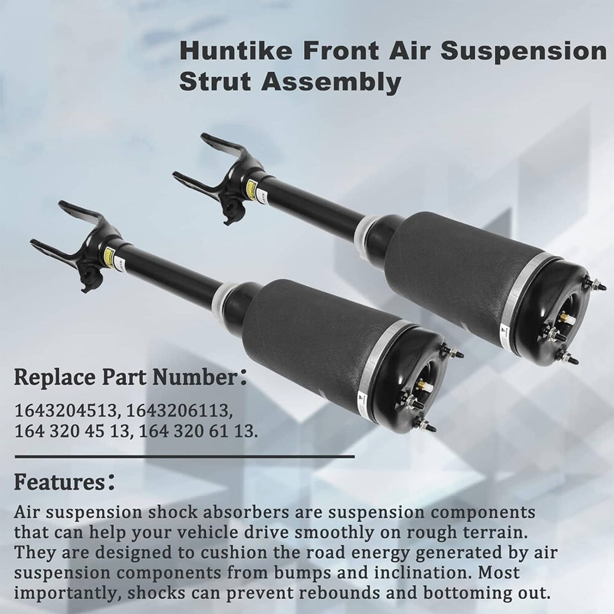 Bethesda Industrial 2Pcs Front Air Suspension Strut for Mercedes-Benz X164 GL450 GL550 W164 ML320